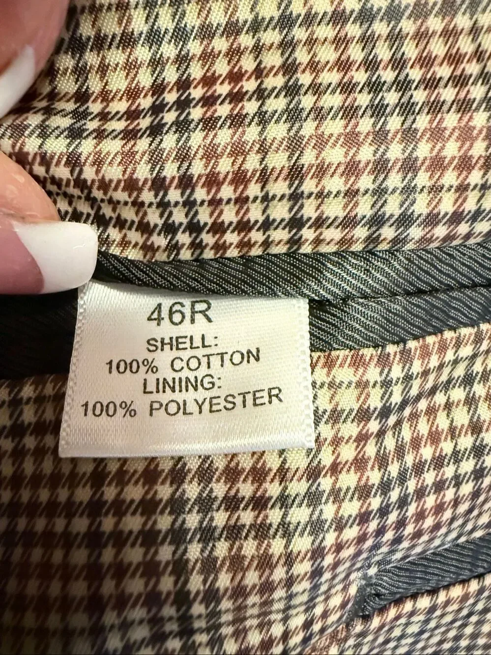 Saddlebred Corduroy Sport Coat Blazer Black 2-Button Front Flap Pockets 46R